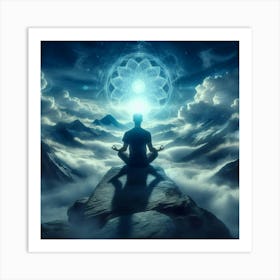 Man In Meditation 2 Art Print