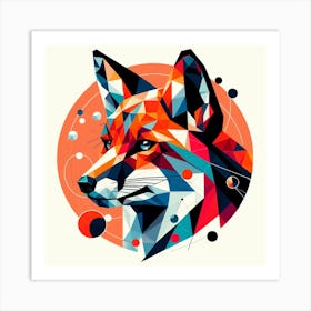 Geometric Art Fox Art Print