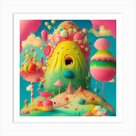 Candy Land house Art Print