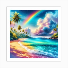 Rainbow Beach Art Print