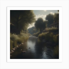 River In The Woods 27 Art Print