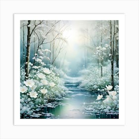 Snowy Forest Art Print