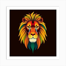 Lion Head Art Print