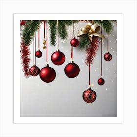 Christmas Ornaments 123 Art Print