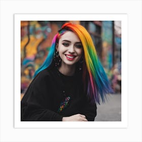 Rainbow Hapiness Art Print