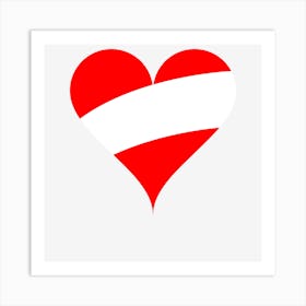 Heart Love Flag Austria Art Print