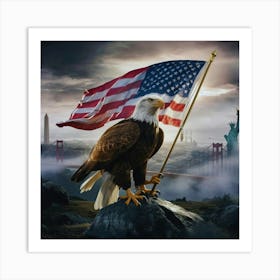 American Eagle, 4th of July Art Print