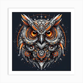 Mechanical Owl Art Print