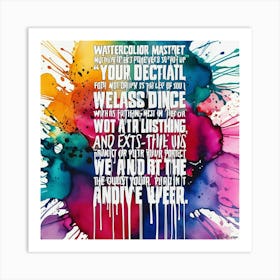 Watercolor Mark Your Declutter Art Print