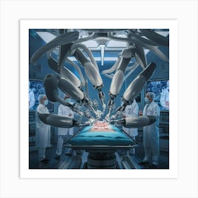 Robots In The Operating Room Art Print