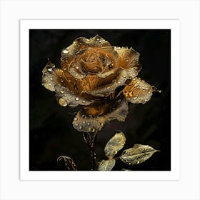 Golden Rose 1 Art Print