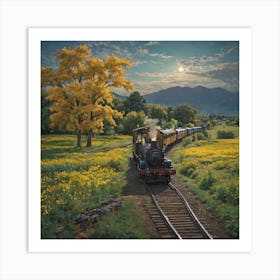 Train In The Countryside Art Print