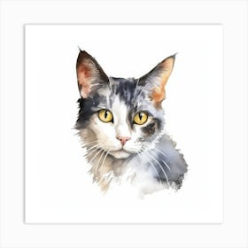 Oriental Bicolour Cat Portrait 3 Art Print