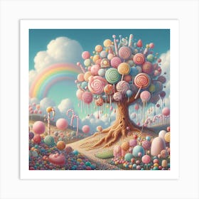 Candy tree 6 Art Print