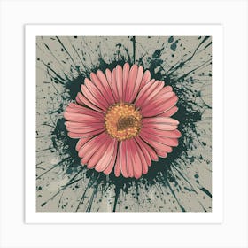 Pink Spring Flowers Grunge Ink Splatter Background Wxujkskdqesmeavtd5dicq Gsrh Ykftxqrovnndetqqq (1) Art Print