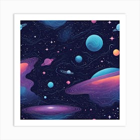 Space Background Art Print