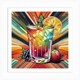 Rainbow Liquor Art Print