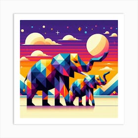 The Fearless Females Elephants Art Print