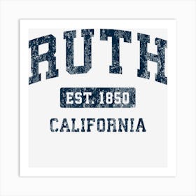 Ruth California Ca Vintage Athletic Sports Design Art Print