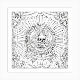 Skull And Crossbones Art Print