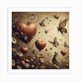 Heart Of Gold 1 Art Print