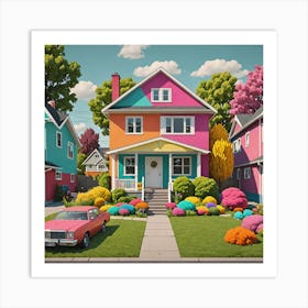 Colorful Neighborhood Art Print