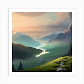 Landscape Painting Art Print