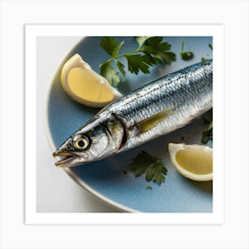 Sardine plate Art Print