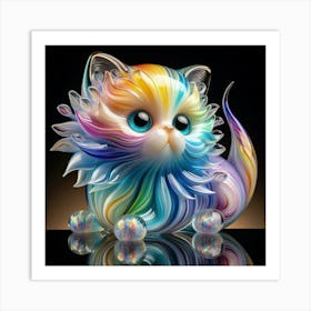 Rainbow Cat 10 Art Print