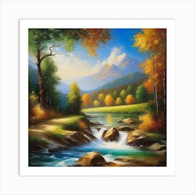 Autumn River 8 Art Print