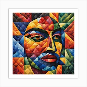 Geometric Face Art Print