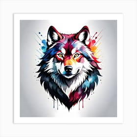 Wolf Head 2 Art Print