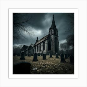 Spooky Church Art Print