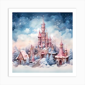 Watercolour Fantasy on White Art Print