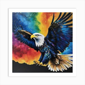 Eagle In Flight Art Print