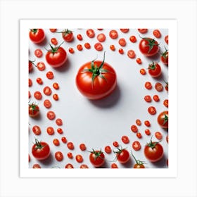 Red Tomatoes In A Circle 4 Art Print