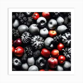 Black And White Fruit 3 Art Print