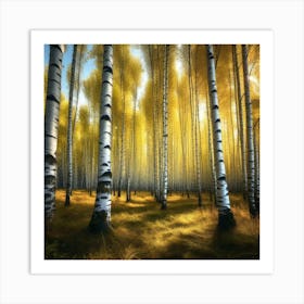 Birch Forest 26 Art Print