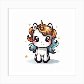 Cute Unicorn 757 Art Print