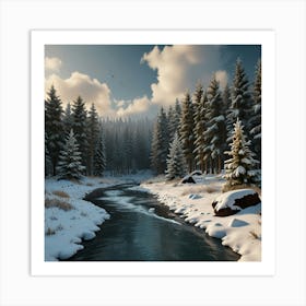 Winter Landscape 3 Art Print