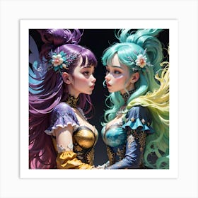 Two Fairy Girls 1 Art Print