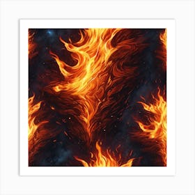 Fire Flames 4 Art Print