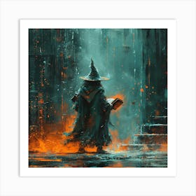 Wizard In The Rain Art Print