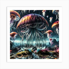 Farout Jellyfish 2 Art Print