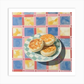 Pastel Tile English Tea Cake 3 Art Print