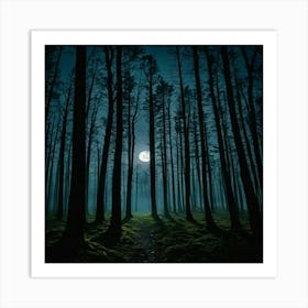 Forest At Night 3 Art Print