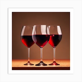 Red Wine Glasses Art Print