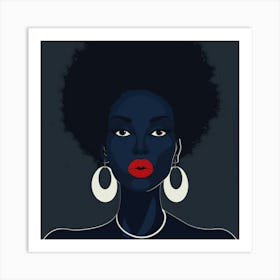 Black Woman With Afro Art Print