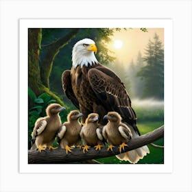 Bald Eagle Family Art Print