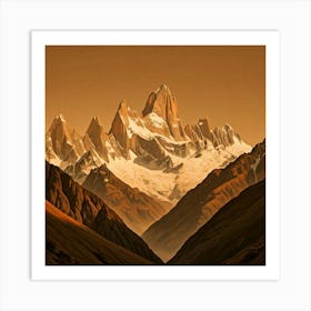 Chilean Mountains Art Print